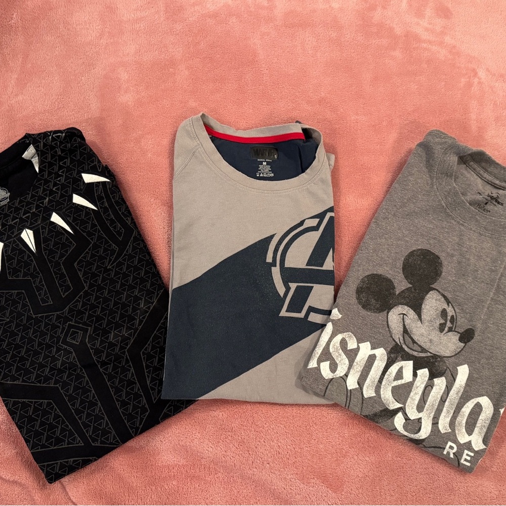 Lot of 3 Mens Disney Graphic T-Shirts